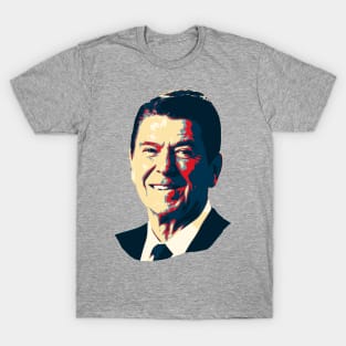 Ronald Reagan Smile Pop Art T-Shirt